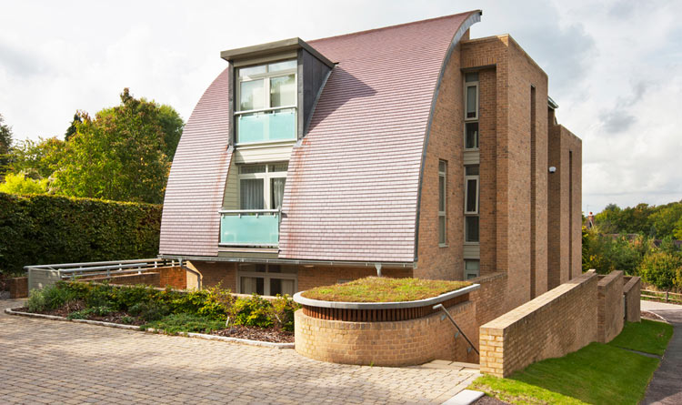 A Cumnor Hill housing development with blue brindle clay roof tiles